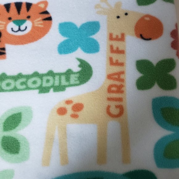 Tigers Giraffes Elephants Crocodiles Lions Blanket - Picture 4 of 6